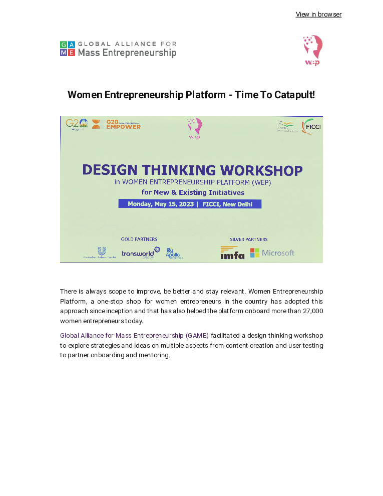 thumbnail of Women Entrepreneurship Workshop
